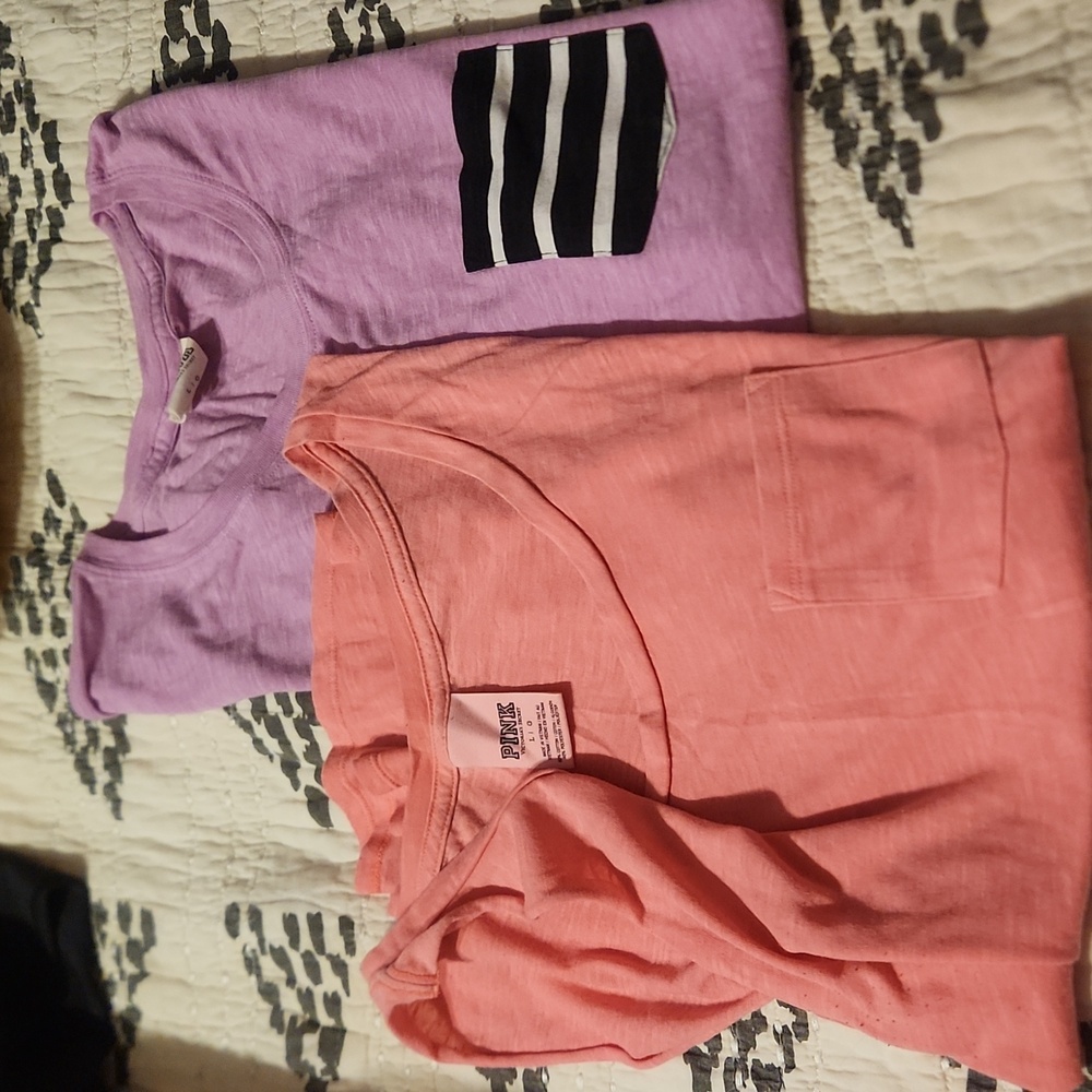 2 pink tops.